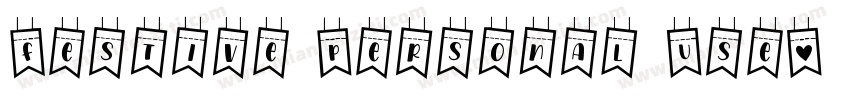 Festive Personal Use字体转换